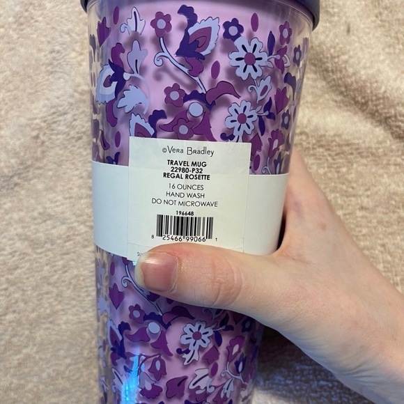 Vera Bradley Regal Rosette Travel Mug NWT - Picture 5 of 6
